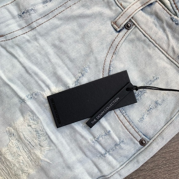 One Teaspoon Diamonde Awesome Baggies Jean Straight Leg High Waist Denim Size 24 - Picture 13 of 16